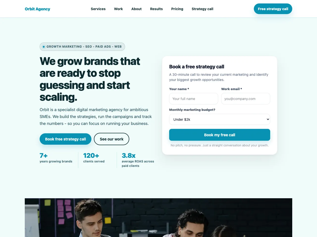 Digital Agency landing page